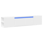 Mobile TV a Parete con LED Bianco 180x31x39,5 cm