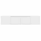 Mobile TV a Parete con LED Bianco 180x31x39,5 cm