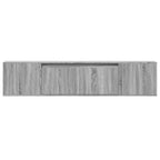 Mobile TV a Parete con LED Grigio Sonoma 180x31x39,5 cm