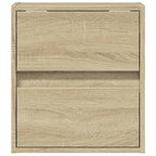 Comodino a Parete con luci LED Rovere Sonoma
