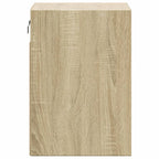Comodino a Parete con luci LED Rovere Sonoma