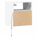 Comodino a Parete con Luci LED Bianco