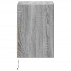Comodini a Parete con luci LED 2 pz Grigio Sonoma