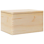 Scatola in Legno con Coperchio 40x30x23 cm Legno Massello Pino