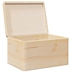Scatola in Legno con Coperchio 40x30x23 cm Legno Massello Pino