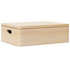 Scatola in Legno con Coperchio&Manici 40x30x13 cm Legno di Pino
