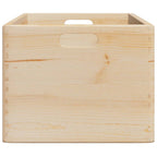 Scatola in Legno con Manici 40x30x23 cm Legno Massello di Pino