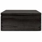 Scatola in Legno con Coperchio Nero 40x30x13cm in Legno di Pino