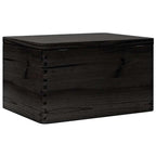 Scatola in Legno con Coperchio Nero 40x30x23cm in Legno di Pino