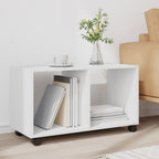 Mobiletto con Ruote Bianco 72x33x42,5 cm in Truciolato