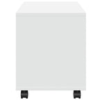 Mobiletto con Ruote Bianco 72x33x42,5 cm in Truciolato