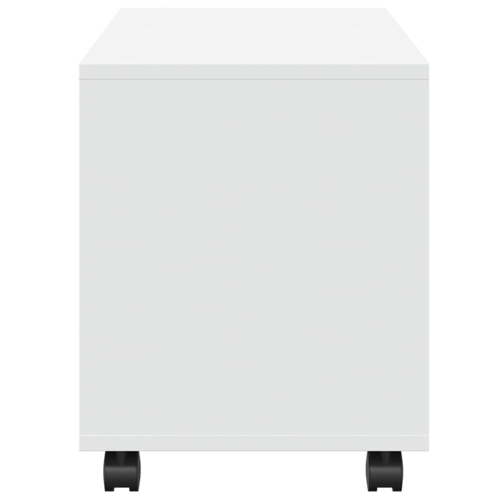 Mobiletto con Ruote Bianco 72x33x42,5 cm in Truciolato