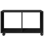Mobiletto con Ruote Nero 72x33x42,5 cm in Truciolato