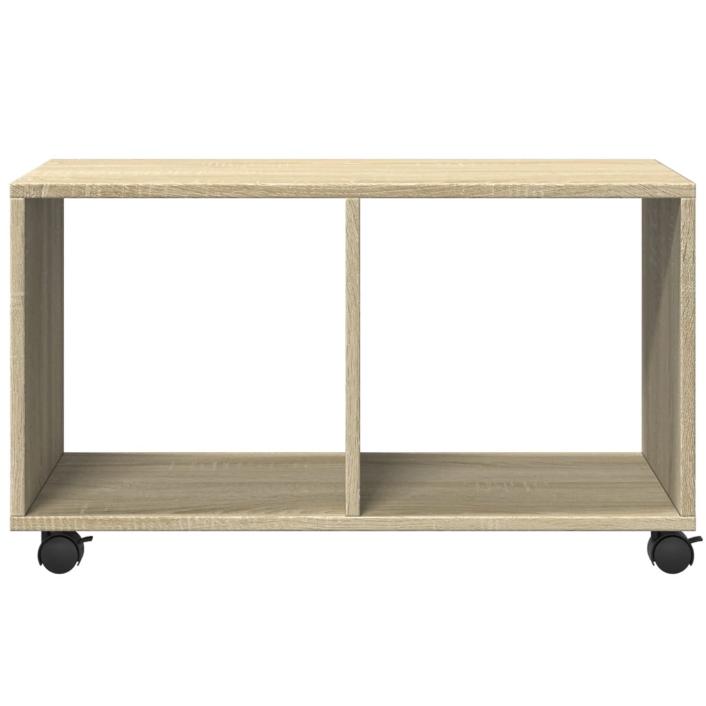 Mobiletto con Ruote Rovere Sonoma 72x33x42,5 cm in Truciolato