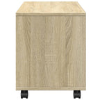 Mobiletto con Ruote Rovere Sonoma 72x33x42,5 cm in Truciolato