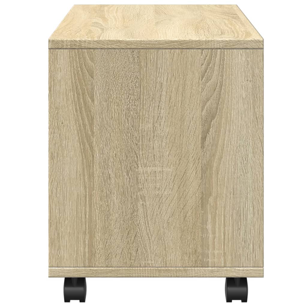 Mobiletto con Ruote Rovere Sonoma 72x33x42,5 cm in Truciolato
