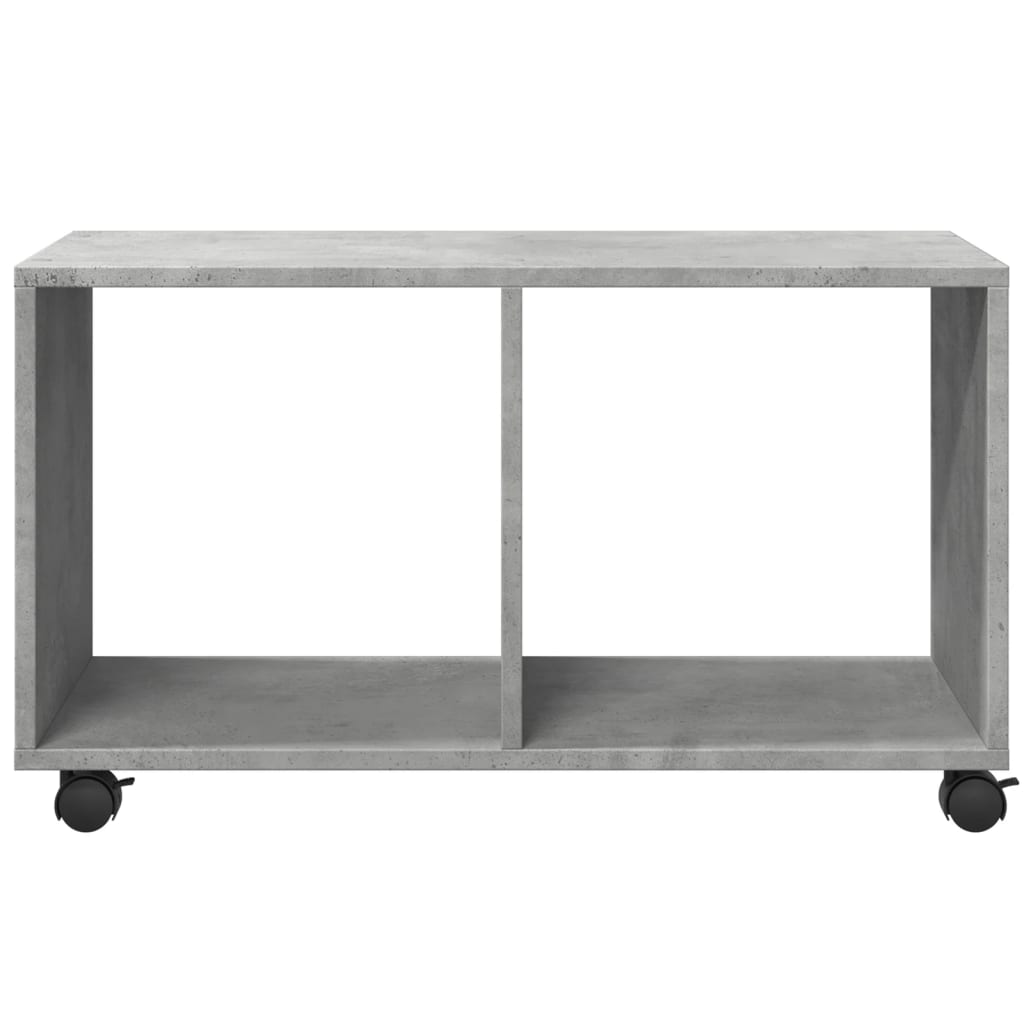 Mobiletto con Ruote Grigio Cemento 72x33x42,5 cm in Truciolato