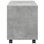 Mobiletto con Ruote Grigio Cemento 72x33x42,5 cm in Truciolato