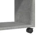 Mobiletto con Ruote Grigio Cemento 72x33x42,5 cm in Truciolato