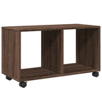 Mobiletto con Ruote Rovere Marrone 72x33x42,5 cm in Truciolato
