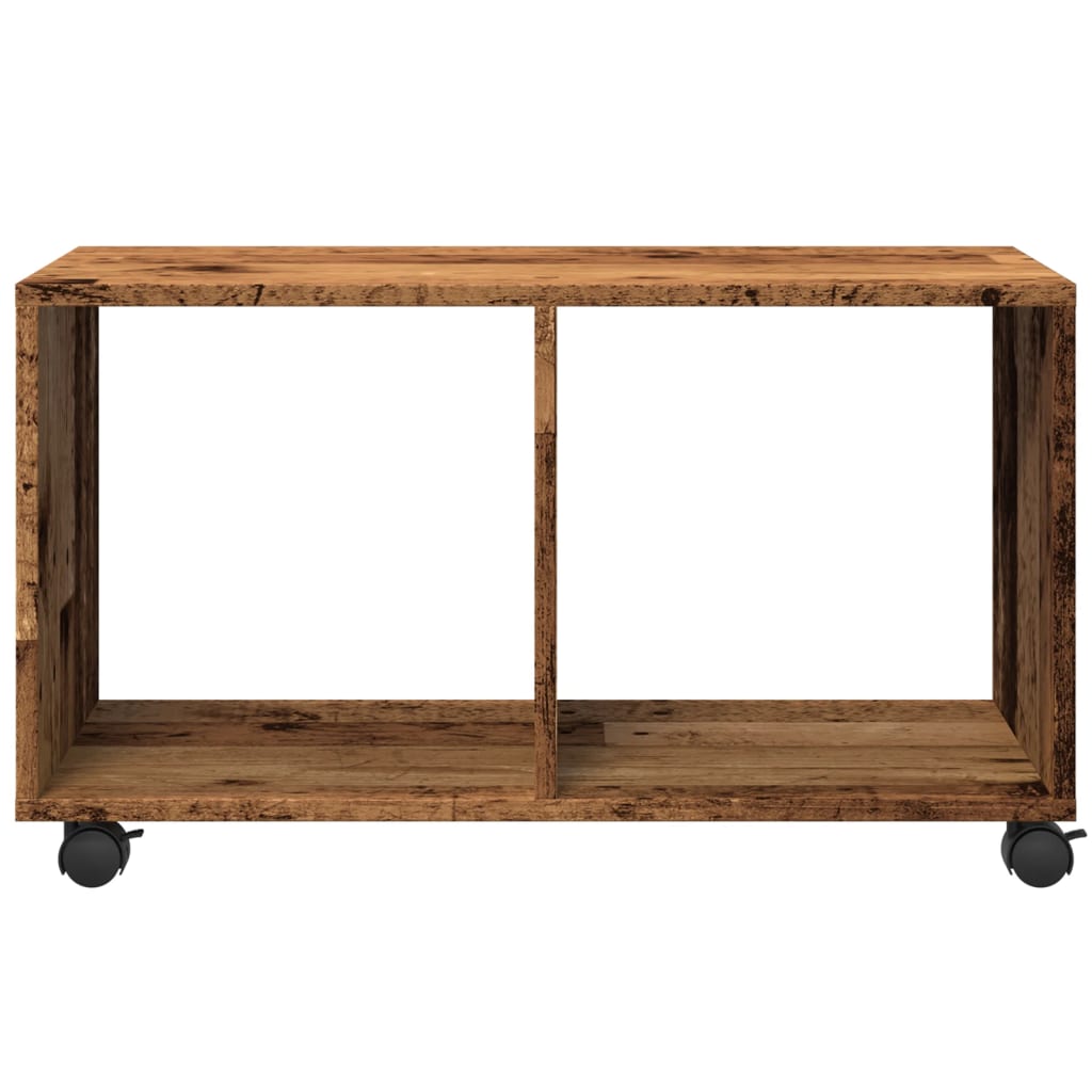 Mobiletto con Ruote Legno Antico 72x33x42,5 cm in Truciolato