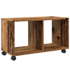 Mobiletto con Ruote Legno Antico 72x33x42,5 cm in Truciolato