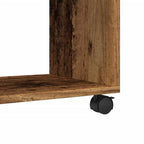 Mobiletto con Ruote Legno Antico 72x33x42,5 cm in Truciolato
