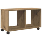 Mobiletto con Ruote Rovere Artigianale 72x33x42,5 cm Truciolato