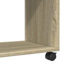 Tavolino con Ruote Rovere Sonoma 70x35x60 cm in Truciolato