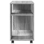 Tavolino con Ruote Grigio Sonoma 70x35x60 cm in Truciolato