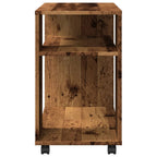 Tavolino con Ruote Legno Antico 70x35x60cm in Truciolato