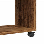 Tavolino con Ruote Legno Antico 70x35x60cm in Truciolato
