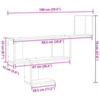 Scaffale a Parete Bianco 100x15x70 cm in Legno Multistrato