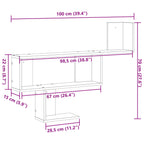 Scaffale a Muro Grigio Sonoma 100x15x70 cm in Truciolato