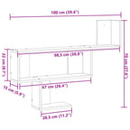 Scaffale a Parete Nero 100x15x70 cm in Truciolato