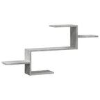 Scaffale a Muro Grigio Cemento 104x15x49 cm in Truciolato