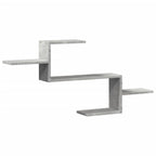 Scaffale a Muro Grigio Cemento 104x15x49 cm in Truciolato