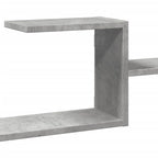 Scaffale a Muro Grigio Cemento 104x15x49 cm in Truciolato