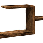 Scaffale a Muro Rovere Fumo 104x15x49 cm in Truciolato