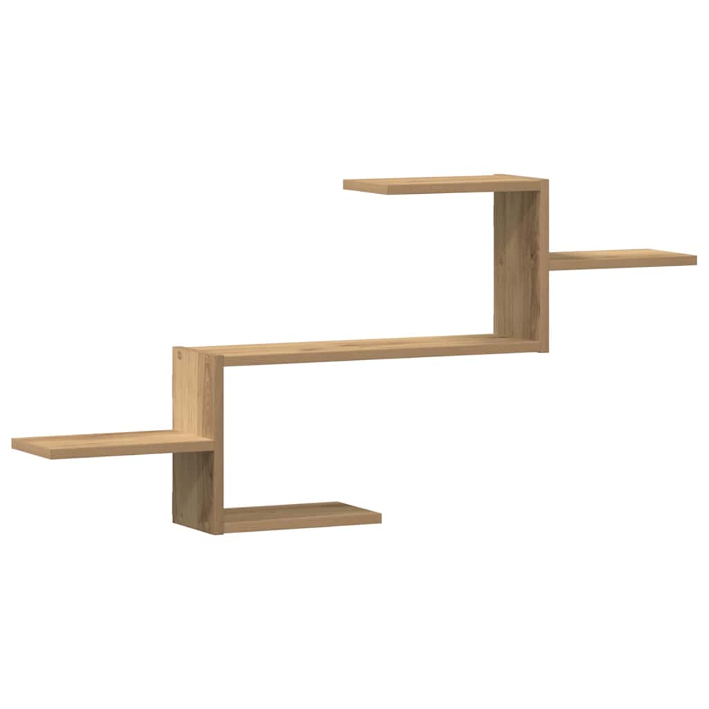 Scaffale a Parete Rovere Artigianale 104x15x49 cm in Truciolato