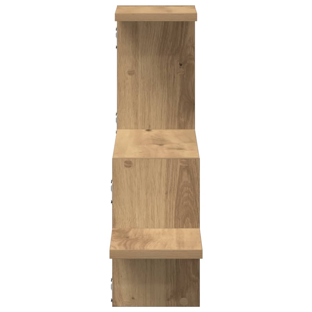 Scaffale a Parete Rovere Artigianale 104x15x49 cm in Truciolato