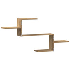 Scaffale a Parete Rovere Artigianale 104x15x49 cm in Truciolato