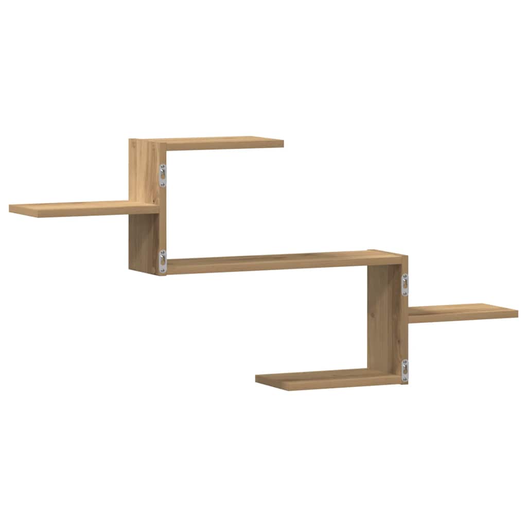 Scaffale a Parete Rovere Artigianale 104x15x49 cm in Truciolato