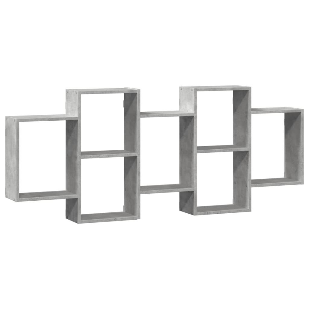 Scaffale a Muro Grigio Cemento 159x18x65 cm in Truciolato