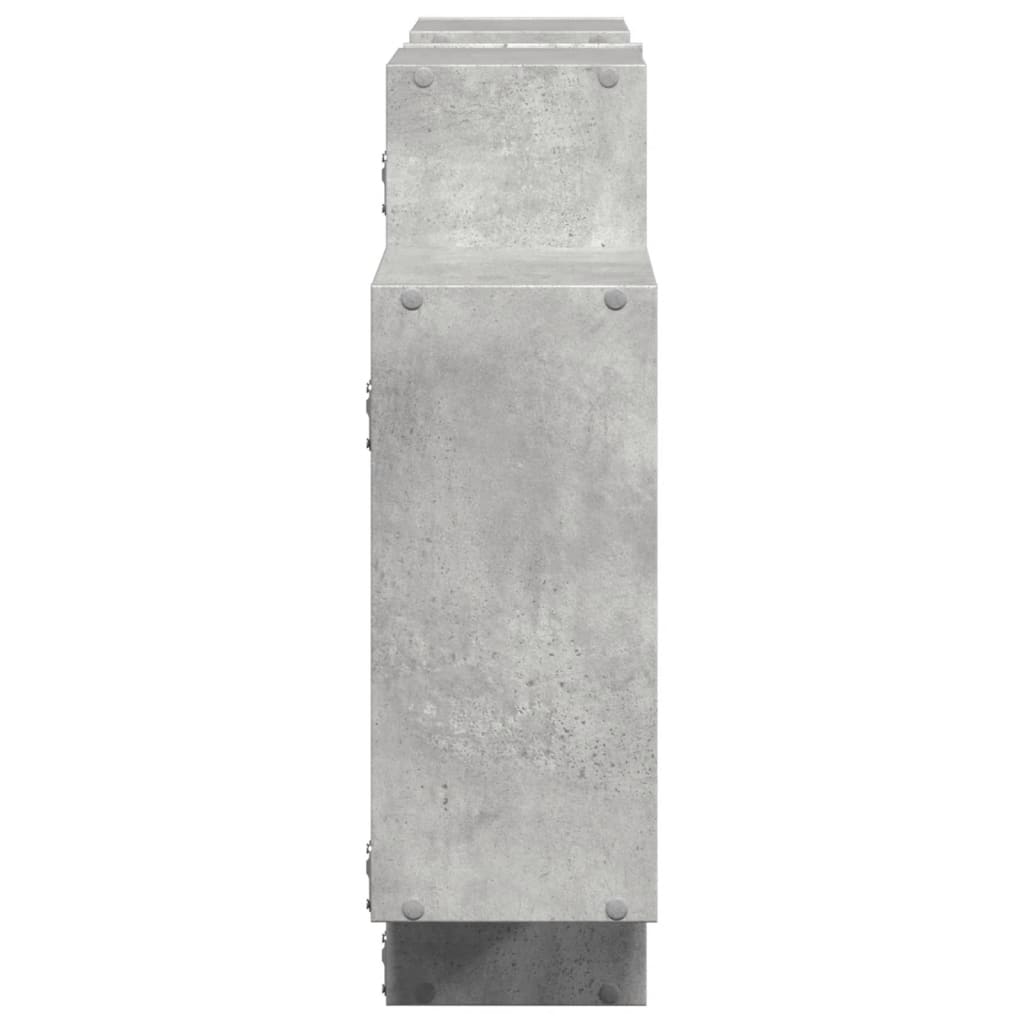 Scaffale a Muro Grigio Cemento 159x18x65 cm in Truciolato