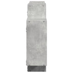 Scaffale a Muro Grigio Cemento 159x18x65 cm in Truciolato