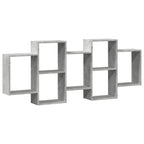 Scaffale a Muro Grigio Cemento 159x18x65 cm in Truciolato