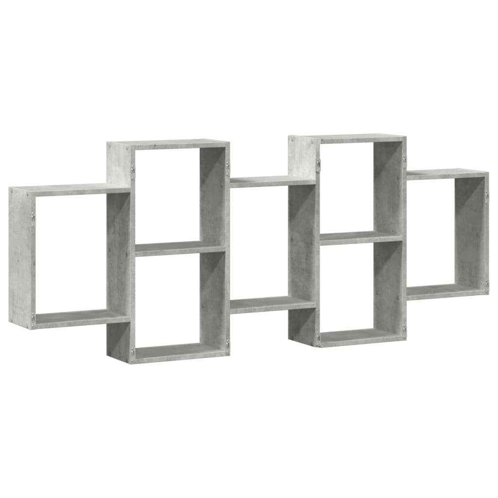 Scaffale a Muro Grigio Cemento 159x18x65 cm in Truciolato
