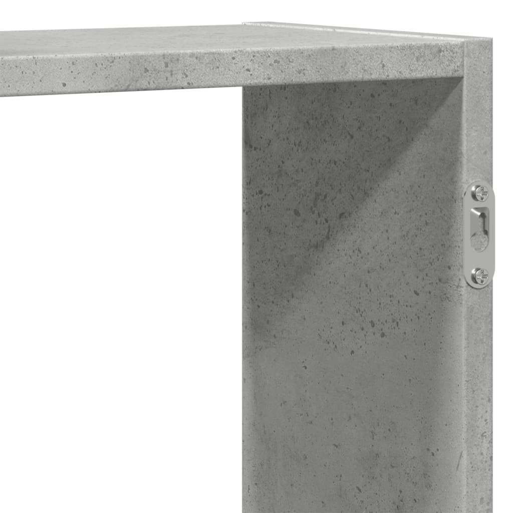 Scaffale a Muro Grigio Cemento 159x18x65 cm in Truciolato