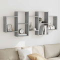 Mensola a Muro Grigio Sonoma 159x18x65 cm in Truciolato